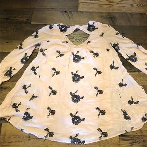 Free People Emma Embroidered Swing Dress